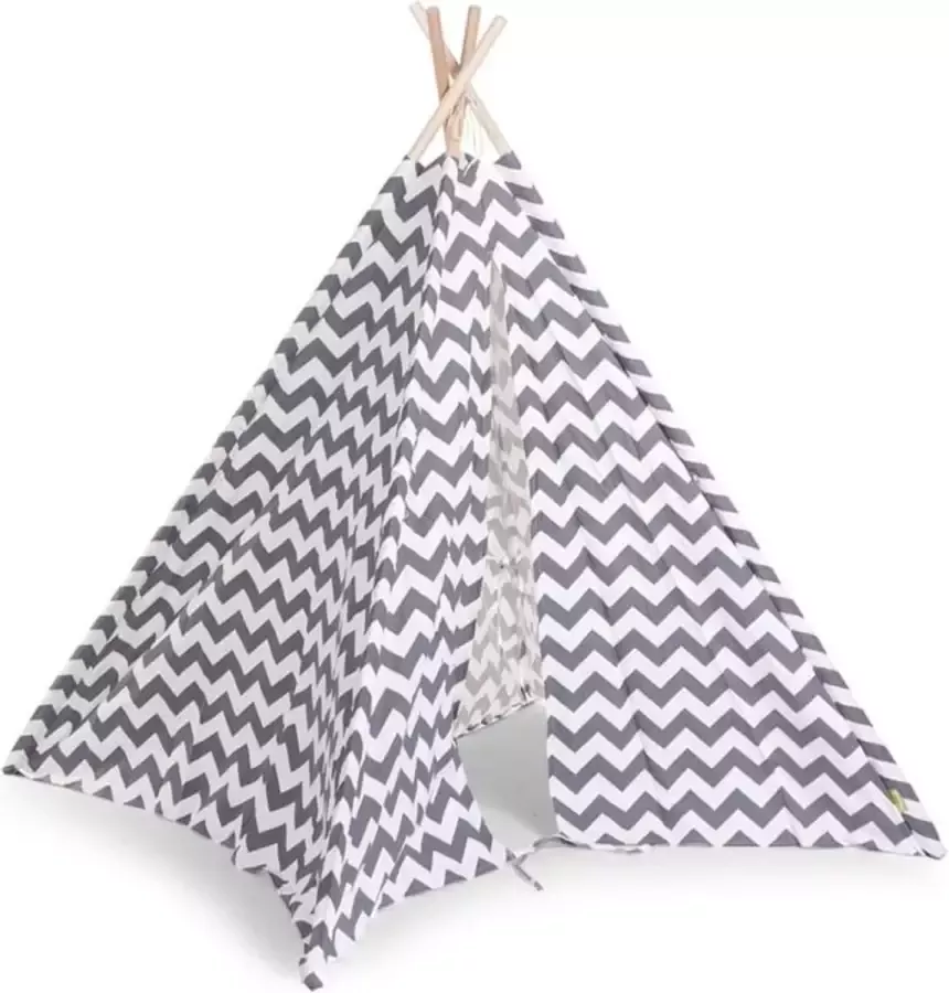 Childhome Collections TIPI TENT ZIGZAG GRIJS WIT