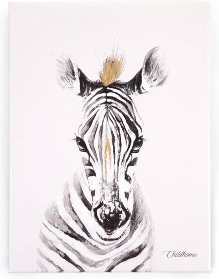 Childhome Schilderij Zebra 30x40 cm Voor De Kinderkamer