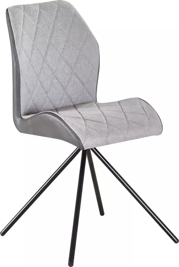 Chimb Set van 2 Carolina eetkamerstoelen Lichtgrijs