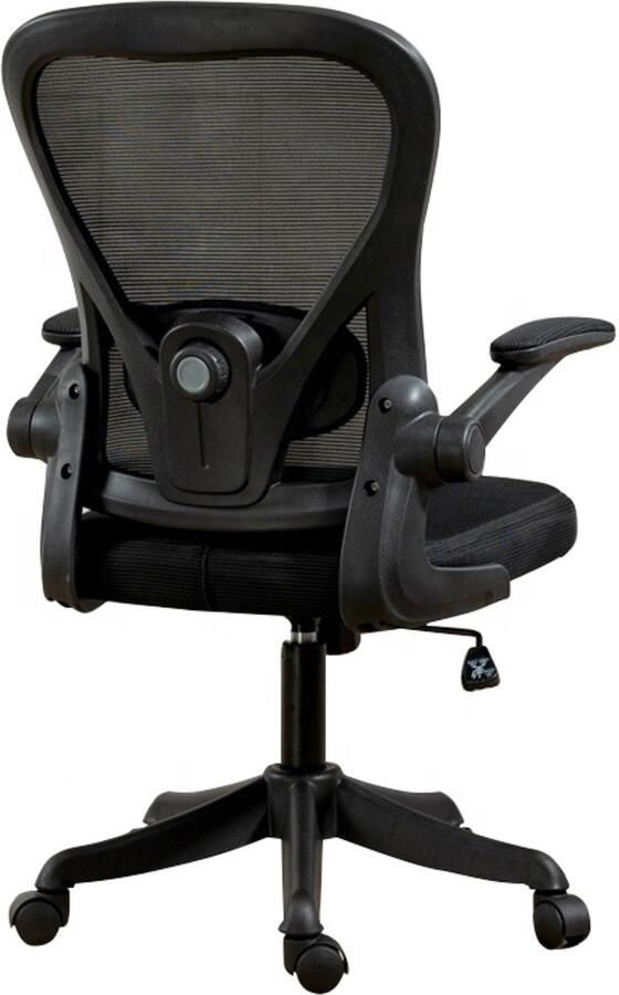 CHIWIN Ergonomische Bureaustoel met 3D Zitkussen – Verstelbaar Ademend Net Inklapbare Armleuningen Rugsteun