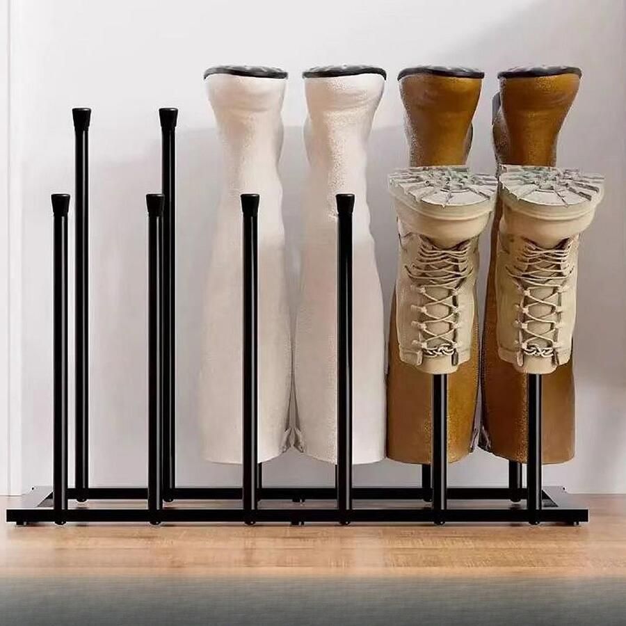 CHIWIN Schoenenkasten Schoenrek voor 6 Paar Schoenen – Metalen Staand Schoenendroger met 12 Houders – Stijlvol & Ruimtebesparend Laarzenrek – Voor Hal Slaapkamer of Kast – Anti-vuil Design Eenvoudige Montage