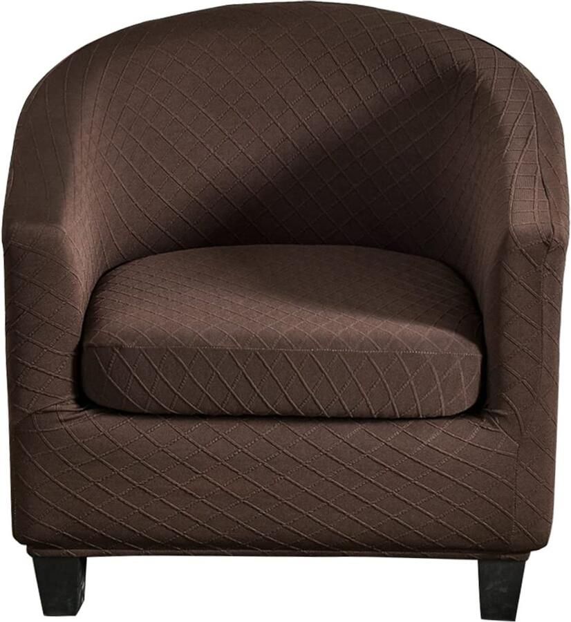 CHNSHOME Fauteuilhoezen 2 stuks stretch fauteuilhoes club stoelhoezen 1 zits Tullsta barstoelhoes cocktailstoel fauteuil hoes diep koffie