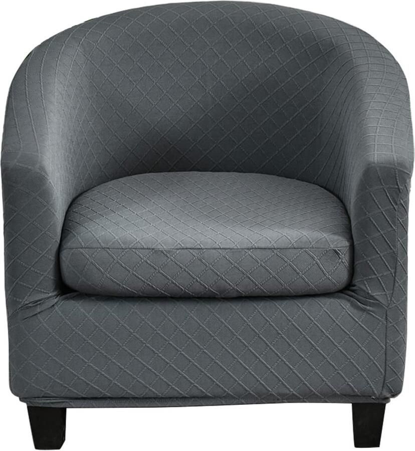 CHNSHOME Fauteuilhoezen 2 stuks stretch fauteuilhoes clubstoelhoezen 1 zits Tullsta barstoelhoes cocktailstoel fauteuilhoes donkergrijs