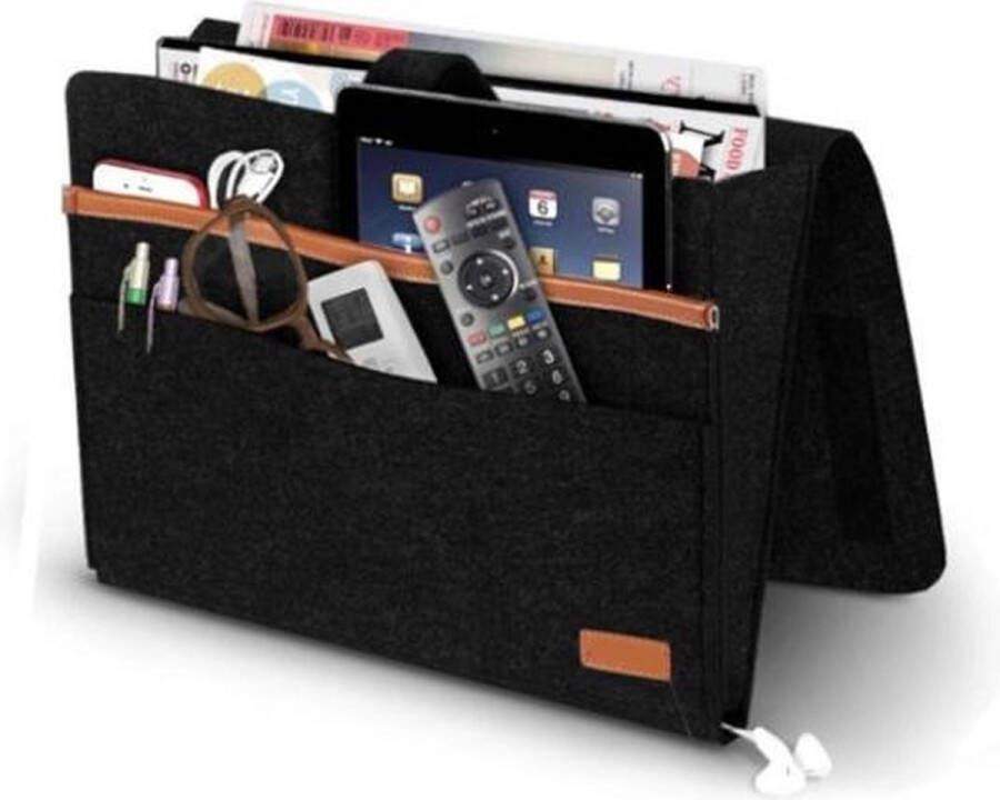 CHPN Bedside pocket Bank organiser Bankorganizer Zwart Opbergzak Nachtkastje Bankopberger