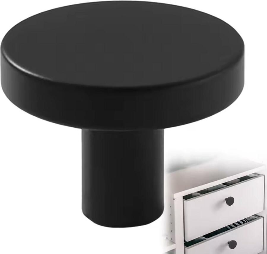 CHPN Deurknopje Ladeknop Handvat Zwart 3CM Aluminium 8 stuks Meubelknoppen kastknop 3CM