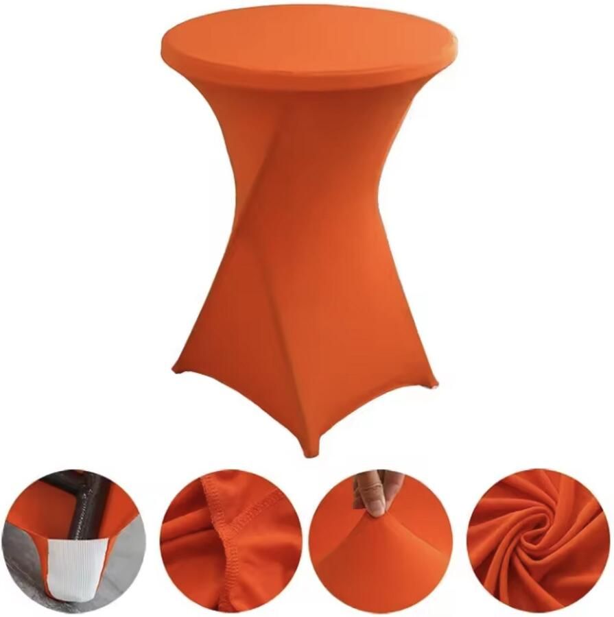 CHPN Statafel hoes Statafelhoes Oranje Universeel Feestdecoratie 1stuk Sta tafel Statafels Hoes voor om statafel