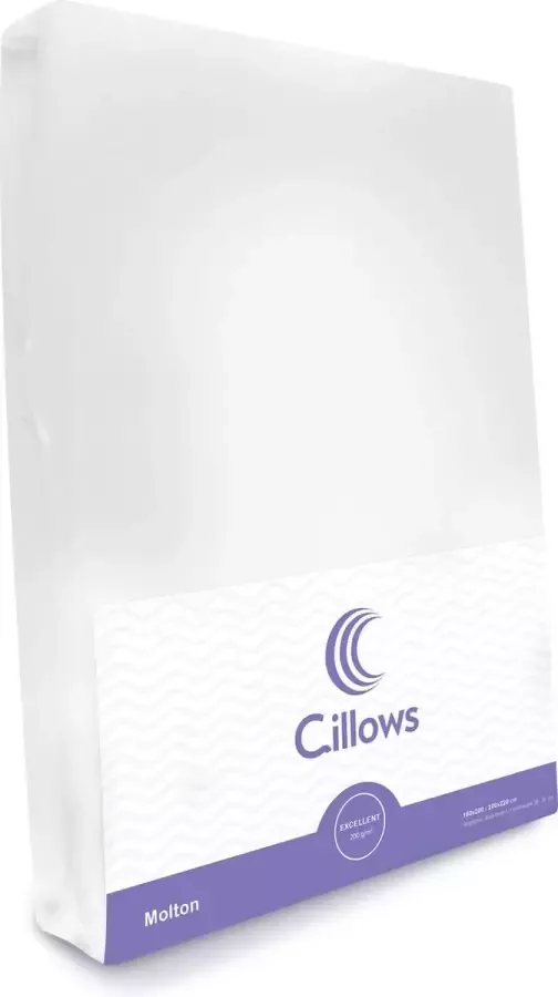 Cillows Premium Molton Hoeslaken voor Matras Katoen (stretch) 140x220 cm (20 30 cm hoogte) Wit
