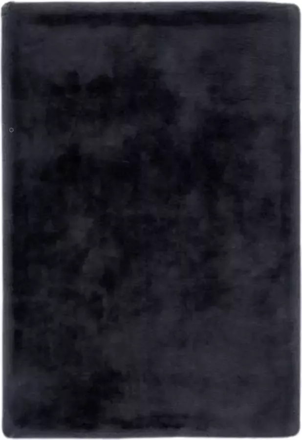 Cinar Fluffy Tapijt 140x190 cm Zwart EXTRA Zacht Vloerkleed Tapijten Woonkamer Slaapkamer Kerstcadeau