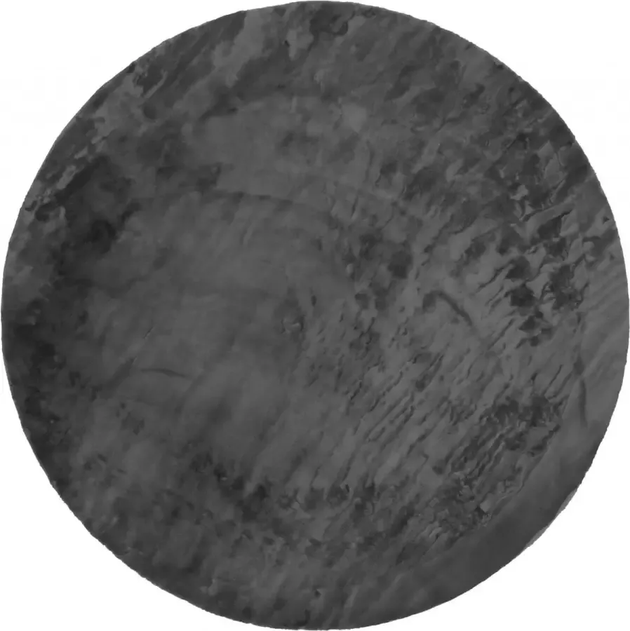 Cinar Fluffy Tapijt Round Ø 80 cm Donker Grijs Antraciet EXTRA Zacht Vloerkleed Tapijten Woonkamer Slaapkamer Kerstcadeau