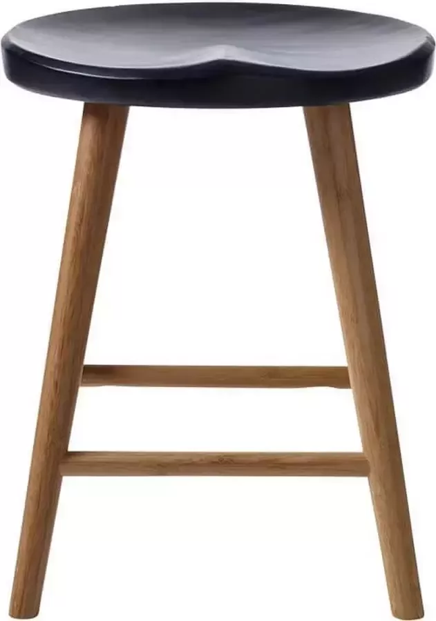 Cinas Noble Kruk Zwart Duurzaam bamboe Zwart zitvlak Scandinavisch Design