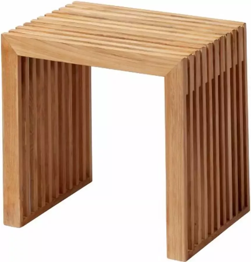 Cinas Rib Kruk Duurzaam Teak Scandinavisch Design