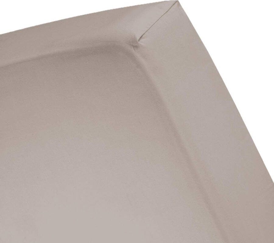 Cinderella Weekend Hoeslaken Geschikt voor Boxspring Katoen 180x210 cm tot 35 cm matrashoogte Taupe