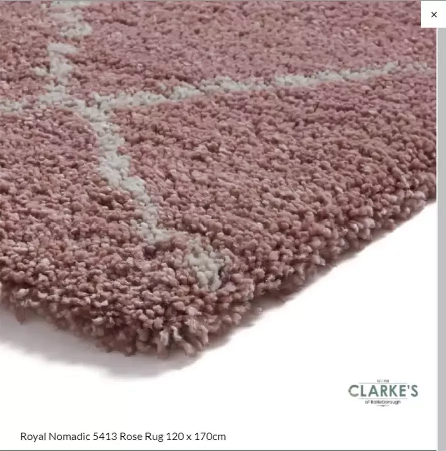 Clarke Vloerkleed Royal Nomadic 5413 Roze wit 120x170 cm
