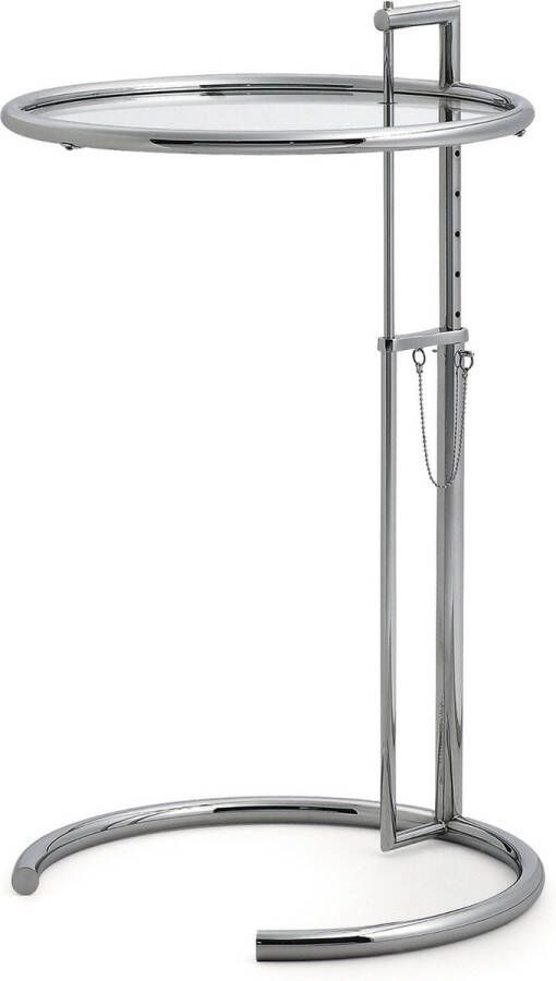 Classicon Adjustable Table E 1027 Kristalglas helder chroom