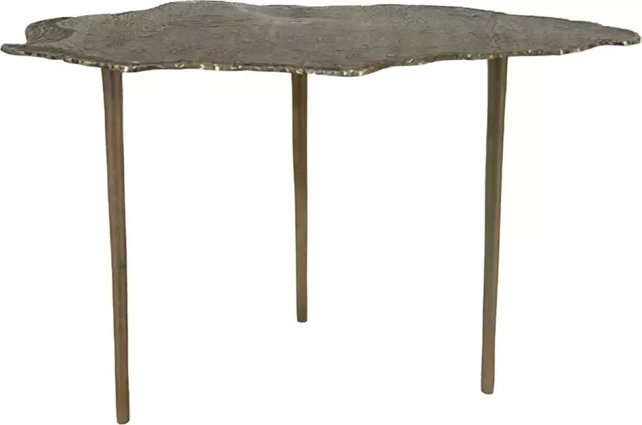 Clayre & Eef Bijzettafel 90x42x52 cm Goudkleurig Aluminium Side table Tafeltje - Foto 1