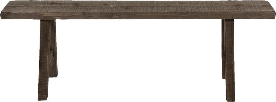 Clayre & Eef Bankje 108 cm Bruin Hout Eettafel Bank Bed Bankje