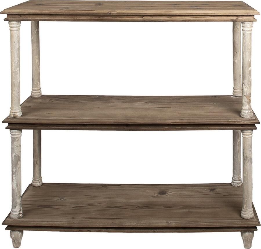 Clayre & Eef Boekenkast 110x40x113 cm Wit Hout