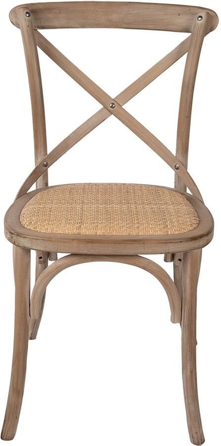 Clayre & Eef Eetkamerstoel 44x42x88 cm Bruin Hout