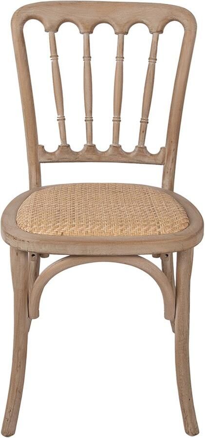 Clayre & Eef Eetkamerstoel 45x46x92 cm Bruin Hout