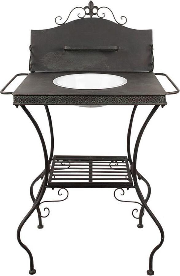 Clayre & Eef Kaptafel 72*48*114 cm Bruin Groen Ijzer Rechthoek Make Up Tafel Toilettafel Tafel