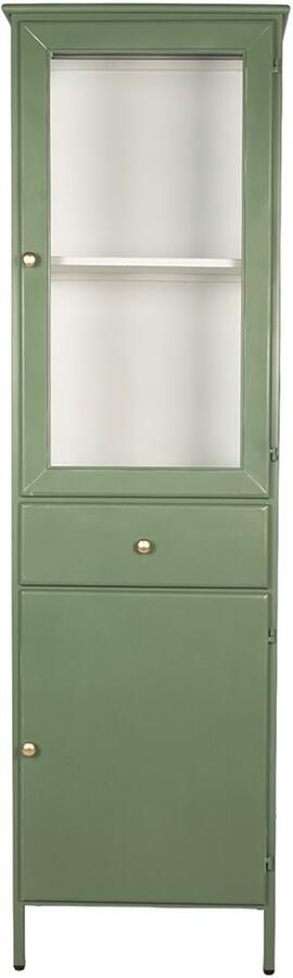 Clayre & Eef Kast 152x44x86 cm Groen Metaal