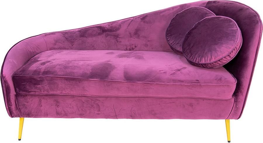 Clayre & Eef Loungebank 2-zits 2-Zits Paars Hout Textiel Zitbank