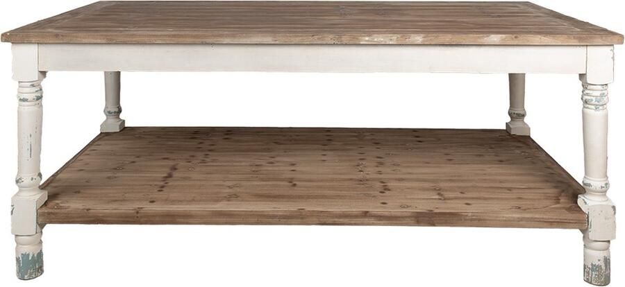 Clayre & Eef Salontafel 200x100x85 cm Wit Hout