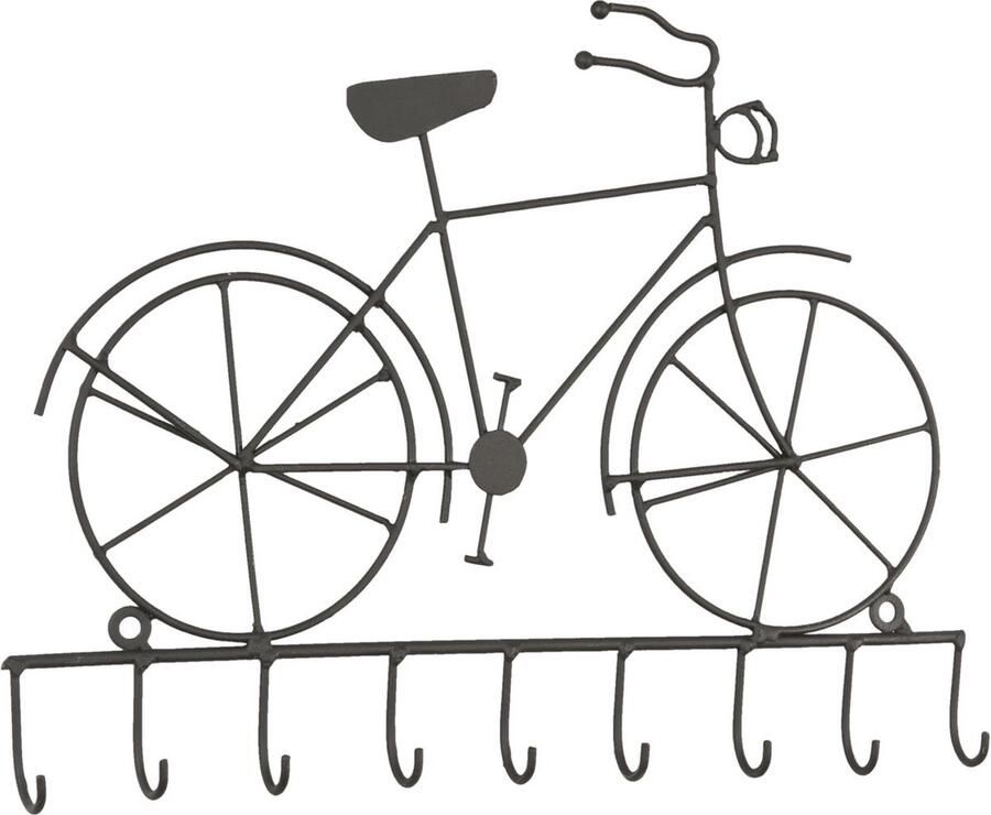 Clayre & Eef Sleutelrekje Zwart IJzer Geen vorm Fiets