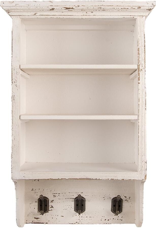 Clayre & Eef Wandkast 36x17x57 cm Beige Hout