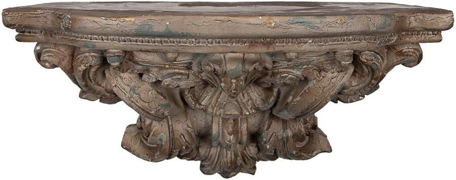 Clayre & Eef Wandplank 60x23x30 cm Bruin Keramisch materiaal