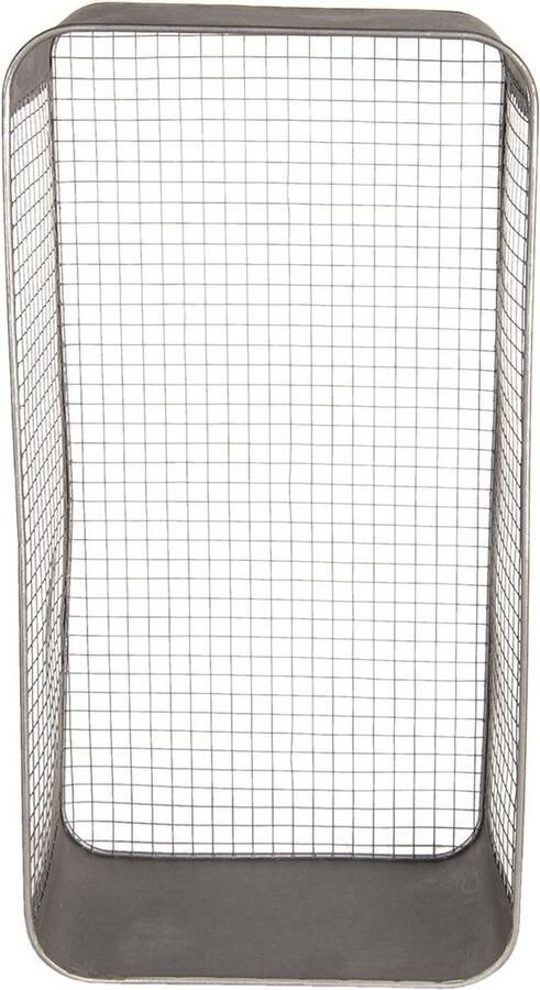 Clayre & Eef Wandrek 28x15x57 cm Grijs Ijzer Rechthoek Muurrek Opbergkast Hangkast