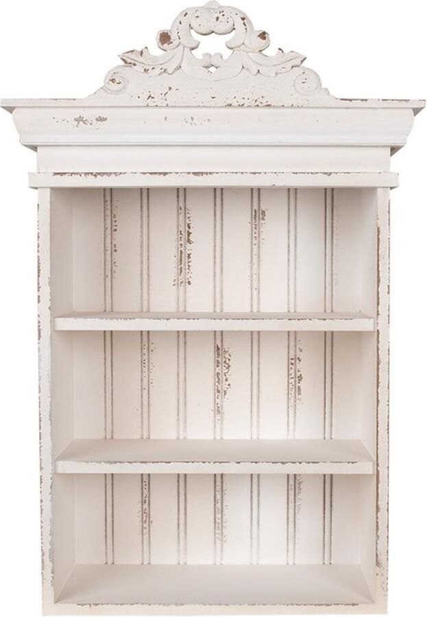 Clayre & Eef Wandrek 51x20x77 cm Wit Hout Keukenrek
