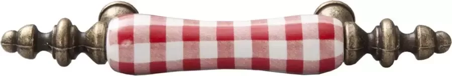 Clayre & Eef Handgreep 12 cm Rood Keramiek Handgreep Keuken Kastgreep