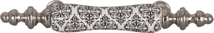 Clayre & Eef Handgreep 12 cm Zwart Keramiek Handgreep Keuken Kastgreep