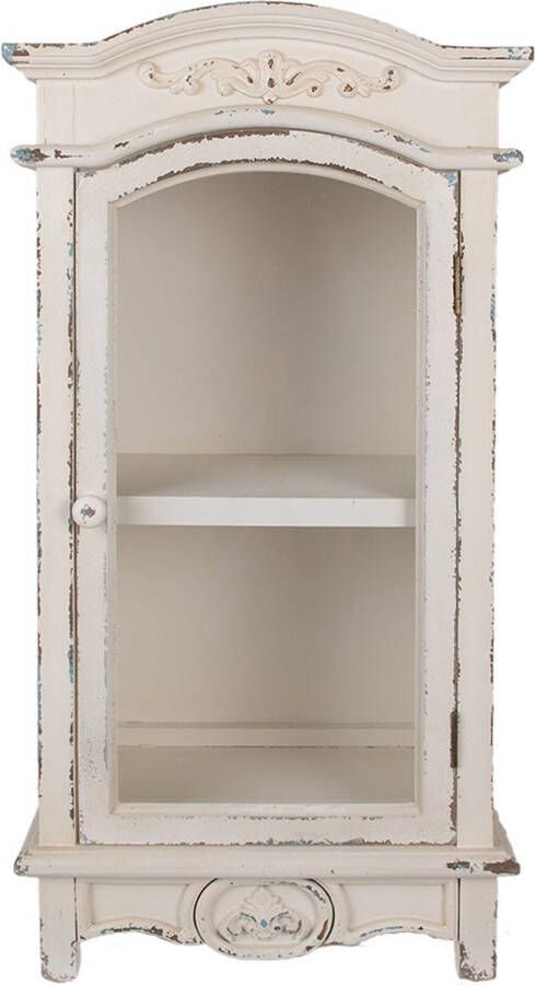 Clayre & Eef Wandkast 45x30x88 cm Wit Hout