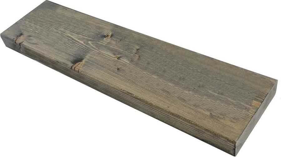 Cleverline Wandplank voor binnen of buiten Zwart gebeitst L 55 x B 15 x D 3 5 cm