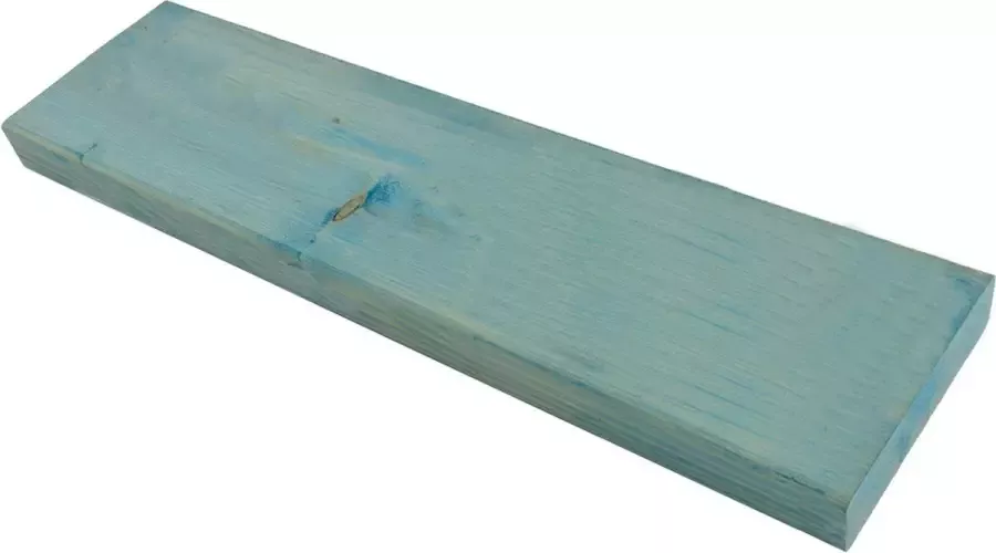Cleverline Wandplank voor binnen of buiten Blauw gebeitst L 55 x B 15 cm
