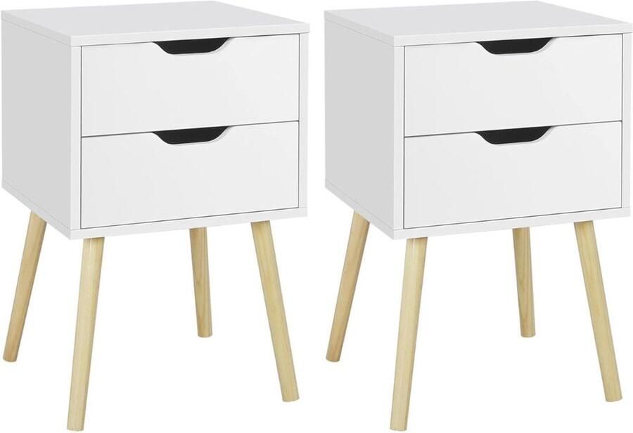 CLGP Nachtkastje set van 2 Nachtkastjes Industrieel Kastje met Lades