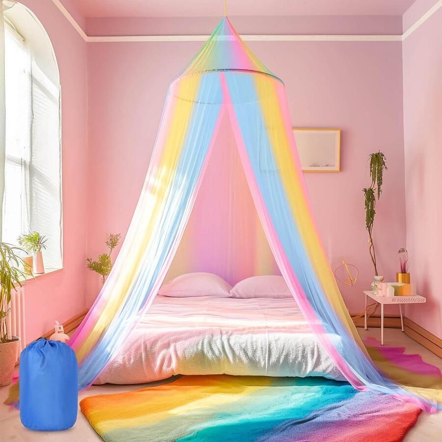 CLORD Bedhemel Meisjes Klamboe Bed voor tweepersoonsbed Eenpersoonsbed Klamboe Reisklamboe Fijn gaas als muggenbescherming Vliegennet Klamboes voor op reis Binnen Buiten