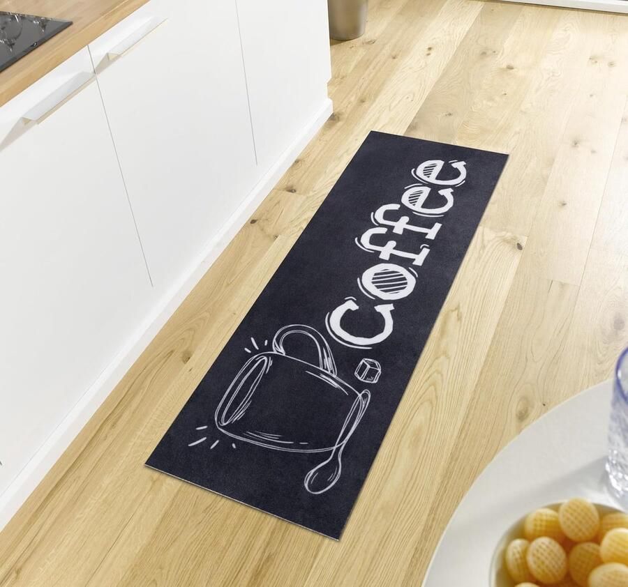 CLORD Keukenloper Koffiemotief Antislip Eenvoudig te onderhouden 50 x 150 cm