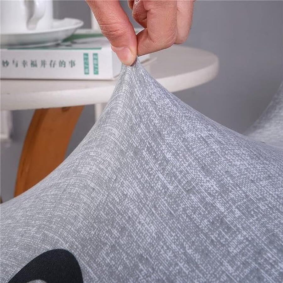 CLORD Kuipstoelhoes stoelhoezen 2 4 6-delige set stretch eetkamerstoelhoezen moderne elastische stoelhoezen afneembaar en wasbaar keukenstoelhoes abstracte cirkel 1 stuk