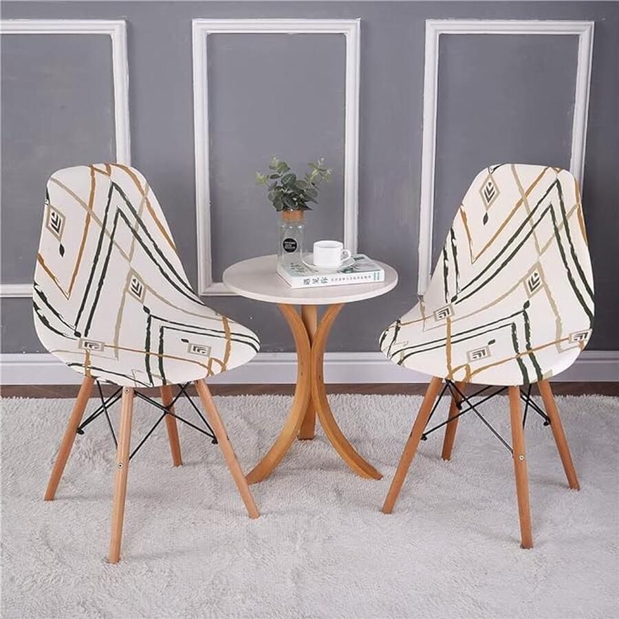 CLORD Kuipstoelovertrek stoelovertrek 2 4 6-delige set stretch eetkamerstoelen moderne elastische stoelhoezen afneembaar en wasbaar. Deze keukenstoelhoes met minimalistisch design wordt geleverd in een set van 4 stuks