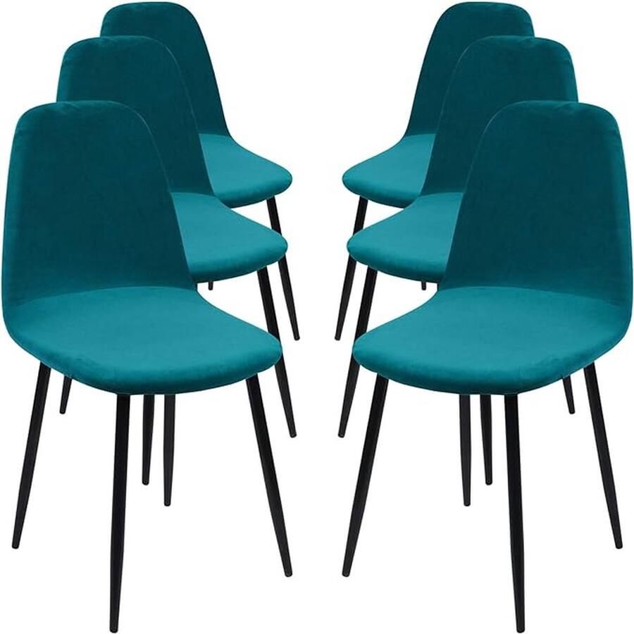 CLORD Stoelhoes Set van Velours Stretch Universele hoes voor eetkamerstoelen Elegantie voor keukenstoelen schommelstoelen en meer (Smaragdgroen set van 6)