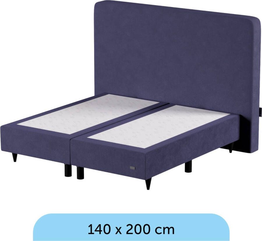 Cloudpillo Boxspring 140 x 200 Pocketvering Blauw Incl. extra comfortlaag 25-Jaar Garantie