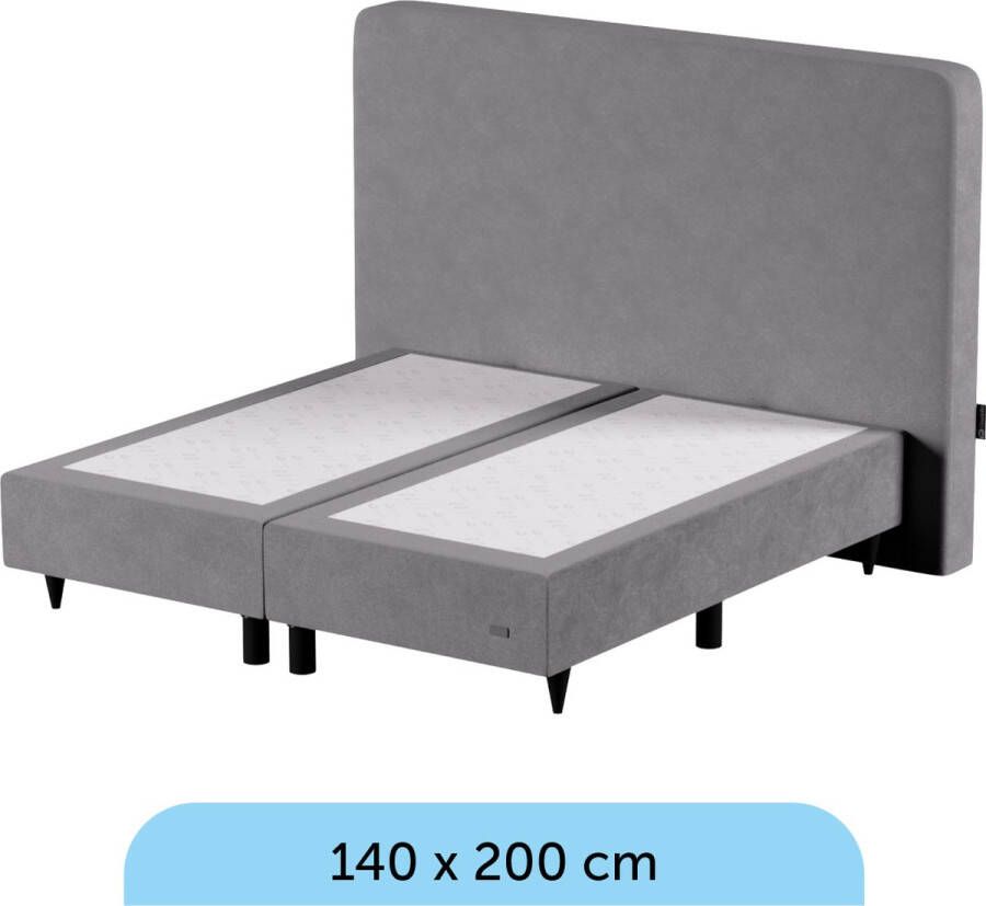 Cloudpillo Boxspring 140 x 200 Pocketvering Grijs Incl. extra comfortlaag 25-Jaar Garantie