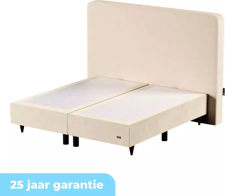 Cloudpillo Boxspring 180 x 210 Pocketvering Beige Incl. extra comfortlaag 25-Jaar Garantie