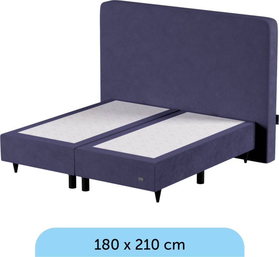 Cloudpillo Boxspring 180 x 210 Pocketvering Blauw Incl. extra comfortlaag 25-Jaar Garantie