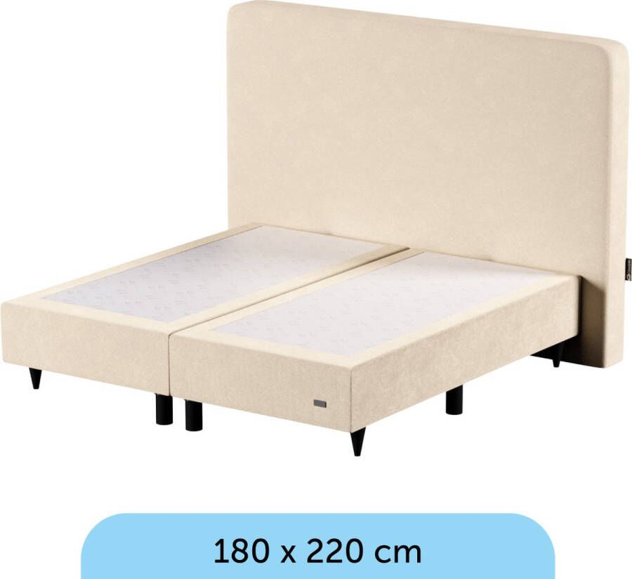 Cloudpillo Boxspring 180 x 220 Pocketvering Beige Incl. extra comfortlaag 25-Jaar Garantie