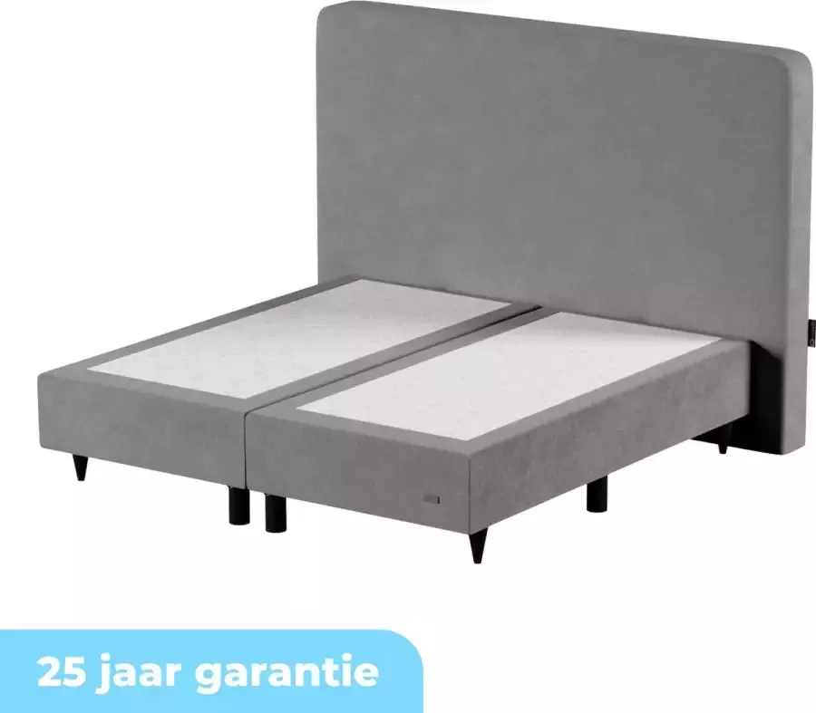 Cloudpillo Boxspring 180 x 220 Pocketvering Grijs Incl. extra comfortlaag 25-Jaar Garantie
