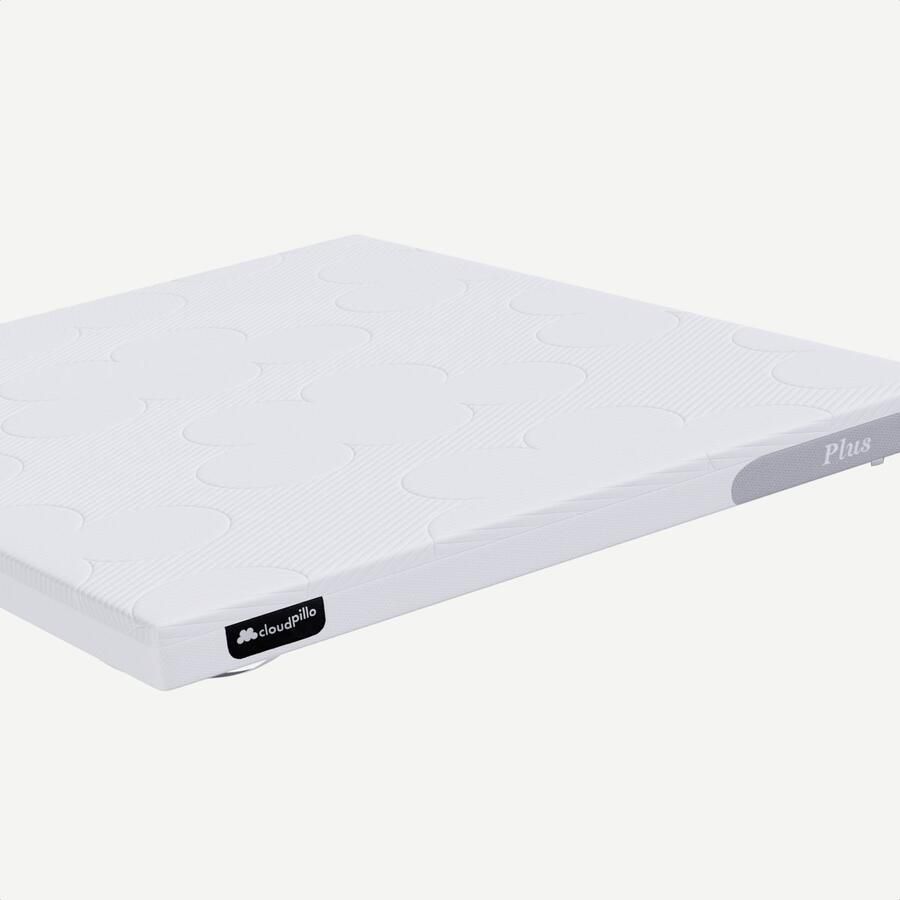 Cloudpillo Plus Topper 90x200 Topdekmatras 125 Dagen Proefslapen Adaptive Support laag 4-Seizoenen Voorzien van Elastieken Wasbare Hoes